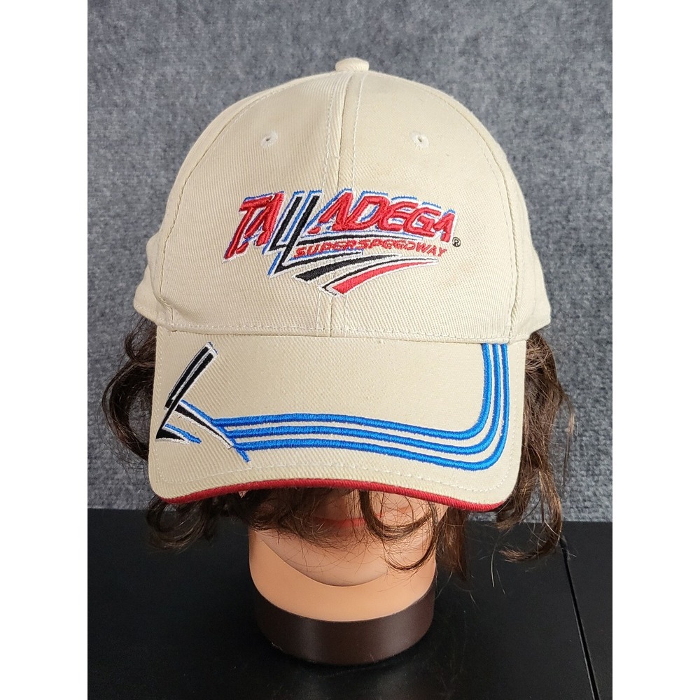 ISC‎ Talladega Super Speedway Hat Beige Adj Racing Cap NASCAR Track Graphic Cars